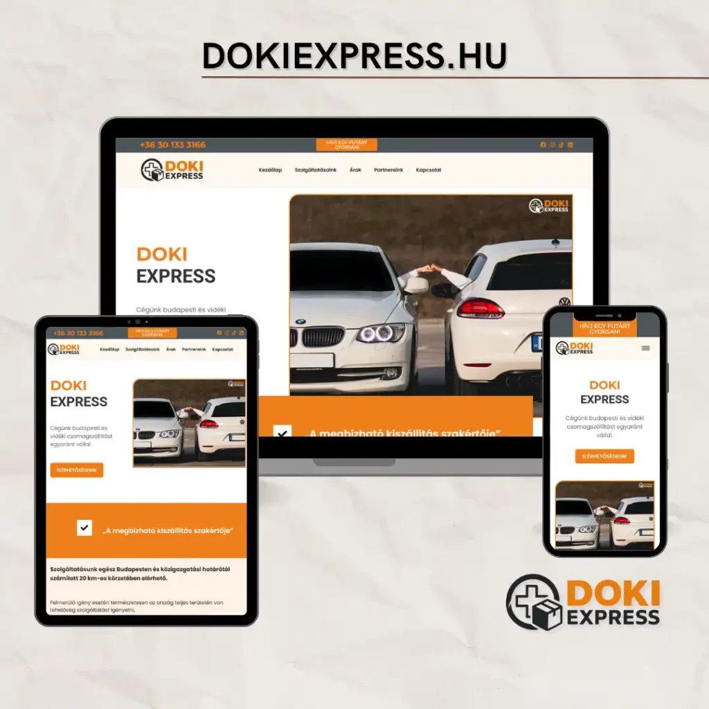 Doki Express weboldal készítés Budapest referencia