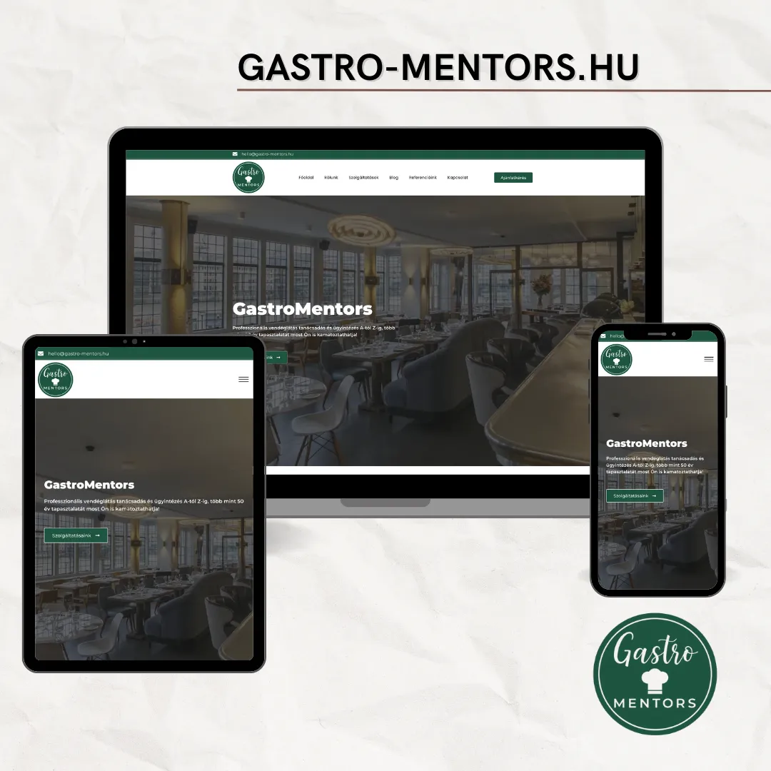 GastroMentors weboldal készítés referencia