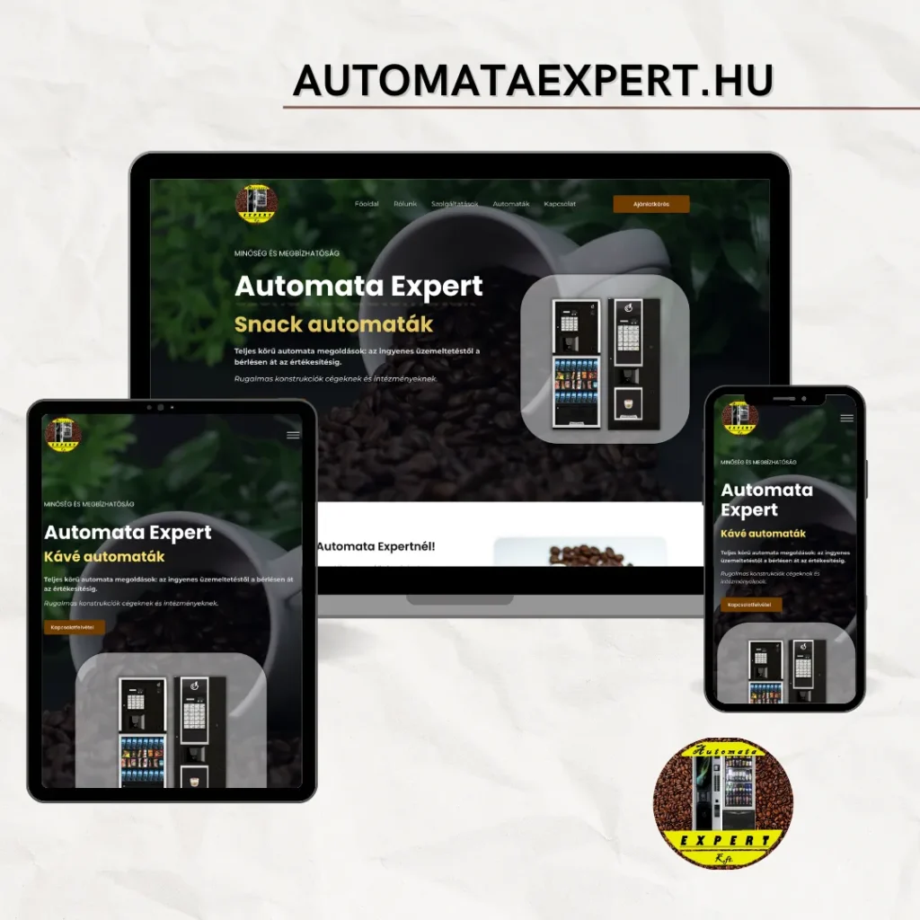 automataexpert.hu Automata üzemeltető weboldal készítés nyíregyháza referencia