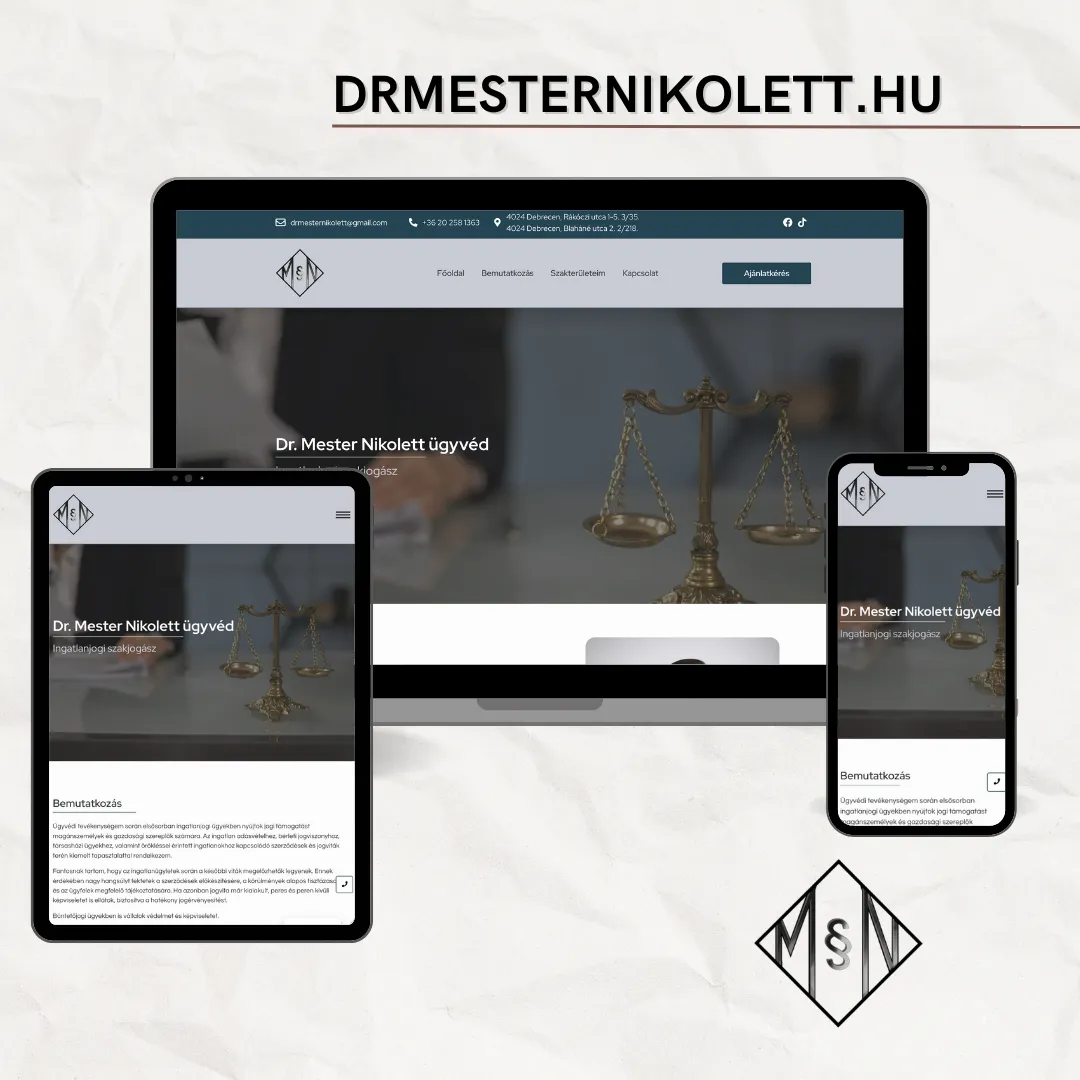 drmesternikolett.hu ügyvédi weboldal készítés nyíregyháza referencia