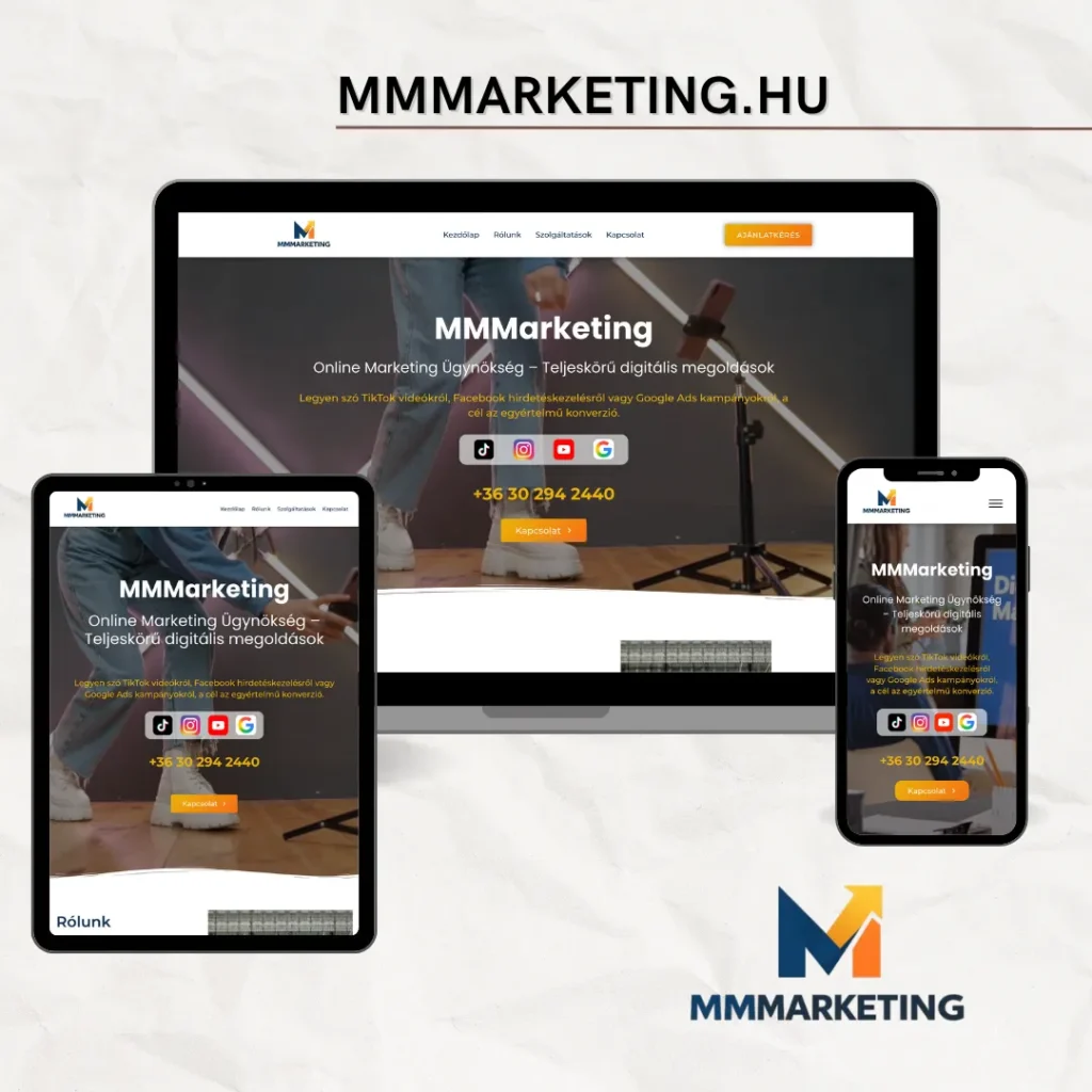 MMMarketing Marketing ügynökségi weboldal készítés referencia
