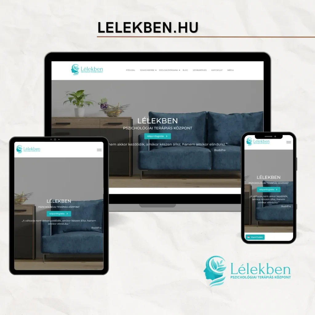 lelekben.hu Pszichológiai weboldal készítés